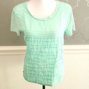 J. Crew‎ Light Green Short Sleeve Top Size M